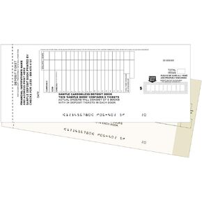 Business Deposit Books - 2 Part Custom Duplicate Deposit Tickets Carbonless (200)