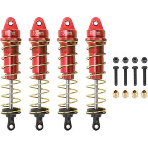4 Pcs RC Shock Absorber 105mm Hole Distance RC Dampers Aluminum Alloy Front Rear Shock Absorber Damper for Scx10, 1/10 RC Crawler(Gold)