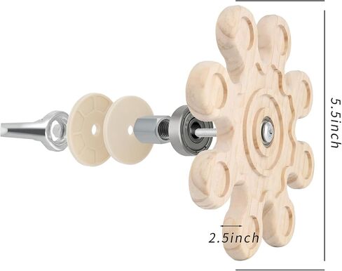 Rotating Chinchilla Chew Toys for Teeth, Wooden Interactive Toy for Guinea Pigs,Chinchillas,Gerbils,Hamsters Cage Accessories (A) in Saudi Arabia
