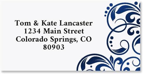 Colorful Images Navy Crisp Border Return Address Mailing Labels, Personalized with Names & Addresses, Set of 144 Custom Self Adhesive, Easy Peel Flat Label Sheets, 1-⅛ "x 2-¼" Size in Kuwait