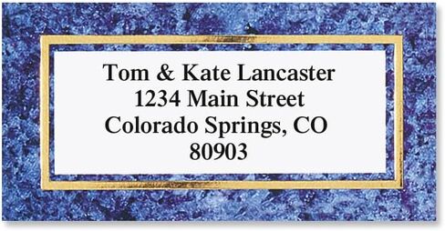 Colorful Images Navy Crisp Border Return Address Mailing Labels, Personalized with Names & Addresses, Set of 144 Custom Self Adhesive, Easy Peel Flat Label Sheets, 1-⅛ "x 2-¼" Size in Kuwait