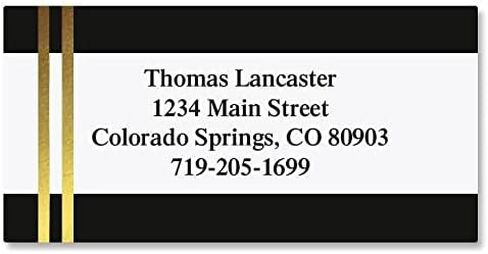Colorful Images Navy Crisp Border Return Address Mailing Labels, Personalized with Names & Addresses, Set of 144 Custom Self Adhesive, Easy Peel Flat Label Sheets, 1-⅛ "x 2-¼" Size in Kuwait