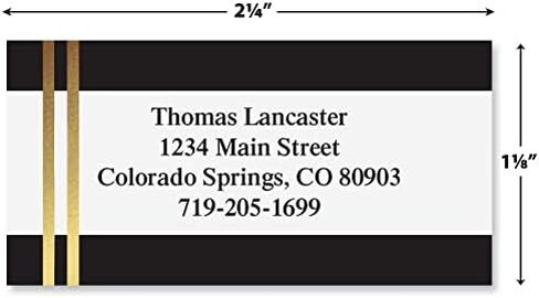 Colorful Images Navy Crisp Border Return Address Mailing Labels, Personalized with Names & Addresses, Set of 144 Custom Self Adhesive, Easy Peel Flat Label Sheets, 1-⅛ "x 2-¼" Size in Kuwait