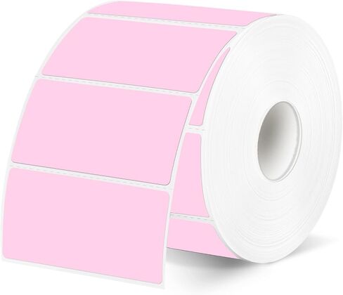 2x1 Inch Thermal Labels, Pink Thermal Printer Stickers, Waterproof Self-Adhesive Shipping Label Printer Sticker for Barcode, Name, Address, 300 Labels/Roll in Kuwait