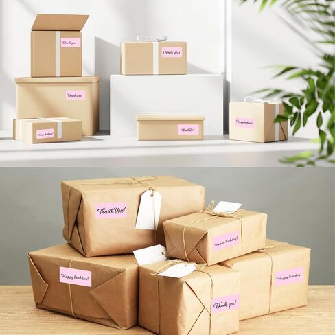 2x1 Inch Thermal Labels, Pink Thermal Printer Stickers, Waterproof Self-Adhesive Shipping Label Printer Sticker for Barcode, Name, Address, 300 Labels/Roll in Kuwait