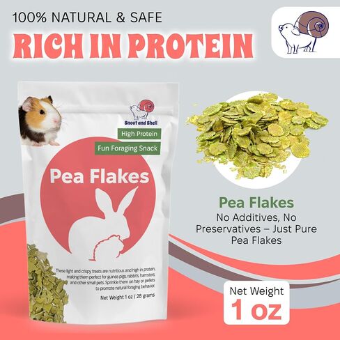 Snout and Shell Small Animal Treats – Pea Flakes, Dandelion Leaf (1oz), Marigold Flowers (0.5oz) – Natural Foraging Snacks for Rabbits, Guinea Pigs, Chinchillas, Hamsters & More in Kuwait