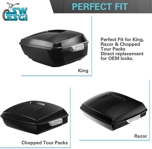 غطاء كابل Tour Pack مناسب لأمتعة Harley Aftermarket King/Chopped/Razor Touring Pak المتوافقة مع Touring Road King Road Glide Street Glide Electra Glide Ultra-Classic 2014-في وقت لاحق in Saudi Arabia
