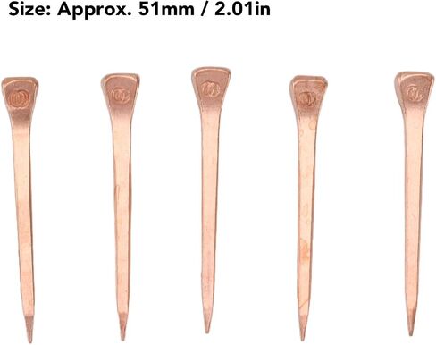 250pcs مسامير حدوة حدوة حصان ، أدوات حدوة الحصان المطلية بالنحاس لتدريب الخيول على ركوب الفروسية الرياضية (47.5 ملم) in Kuwait