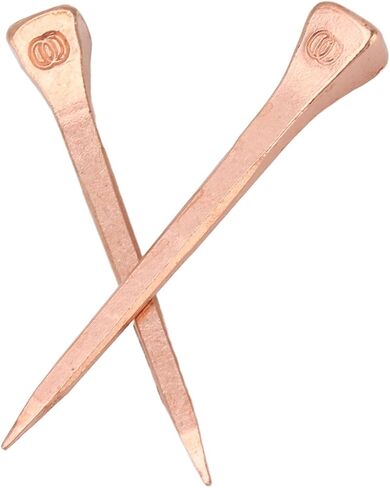 250pcs مسامير حدوة حدوة حصان ، أدوات حدوة الحصان المطلية بالنحاس لتدريب الخيول على ركوب الفروسية الرياضية (47.5 ملم) in Kuwait