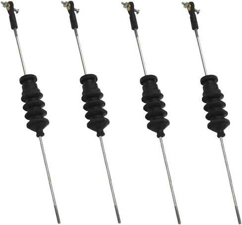 4 Set RC Boat Push Rod Kit M2 Tie Rod End with Rubber Seal Bellow and Pull Rod Pushrod for RC Ship DIY Model Boat Building Parts (M2x150mm Pushrod) in Saudi Arabia