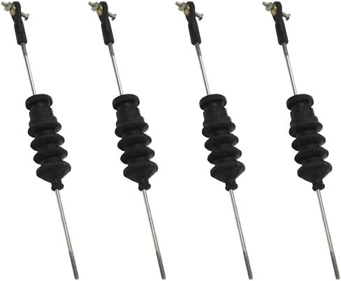 4 Set RC Boat Push Rod Kit M2 Tie Rod End with Rubber Seal Bellow and Pull Rod Pushrod for RC Ship DIY Model Boat Building Parts (M2x150mm Pushrod) in Saudi Arabia