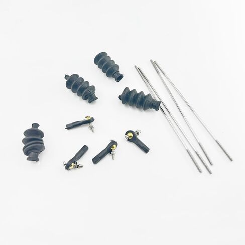 4 Set RC Boat Push Rod Kit M2 Tie Rod End with Rubber Seal Bellow and Pull Rod Pushrod for RC Ship DIY Model Boat Building Parts (M2x150mm Pushrod) in Saudi Arabia