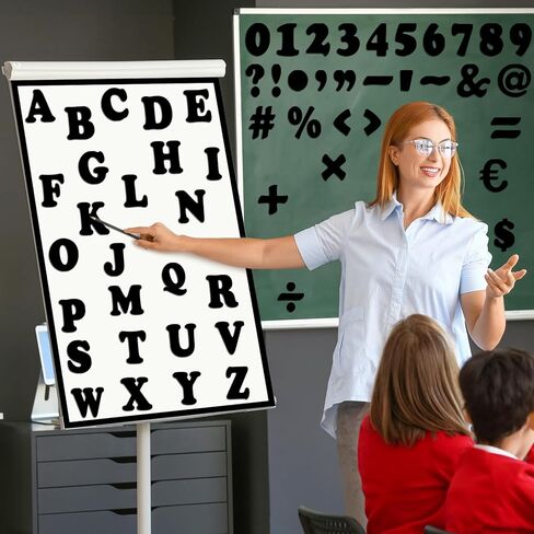 152 Pcs Magnetic Letters and Numbers Set 2'' Fridge Magnetic Alphabet Letters Kit for Toddlers Kids Whiteboard Classroom Educational Tool Home Learning(Black Classic) in Kuwait