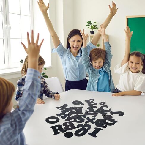 152 Pcs Magnetic Letters and Numbers Set 2'' Fridge Magnetic Alphabet Letters Kit for Toddlers Kids Whiteboard Classroom Educational Tool Home Learning(Black Classic) in Kuwait