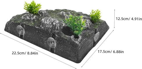 VICASKY Turtle Basking Platform with Climbing Realistic Rock Landscaping Feature for Tortoise Aquarium Floating Island Hiding for Enhanced Pet Experience and Play in Saudi Arabia