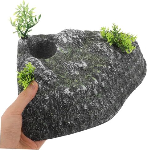VICASKY Turtle Basking Platform with Climbing Realistic Rock Landscaping Feature for Tortoise Aquarium Floating Island Hiding for Enhanced Pet Experience and Play in Saudi Arabia