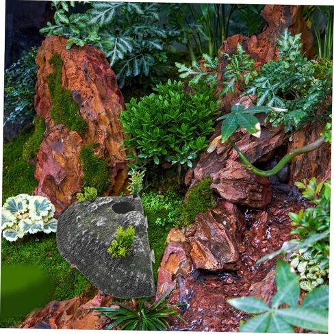 VICASKY Turtle Basking Platform with Climbing Realistic Rock Landscaping Feature for Tortoise Aquarium Floating Island Hiding for Enhanced Pet Experience and Play in Saudi Arabia