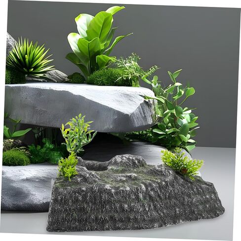 VICASKY Turtle Basking Platform with Climbing Realistic Rock Landscaping Feature for Tortoise Aquarium Floating Island Hiding for Enhanced Pet Experience and Play in Saudi Arabia