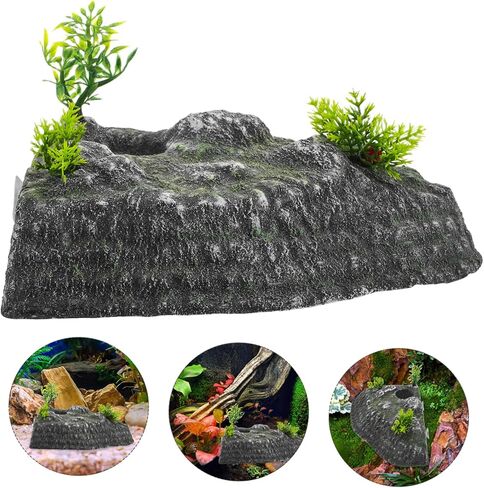 VICASKY Turtle Basking Platform with Climbing Realistic Rock Landscaping Feature for Tortoise Aquarium Floating Island Hiding for Enhanced Pet Experience and Play in Saudi Arabia