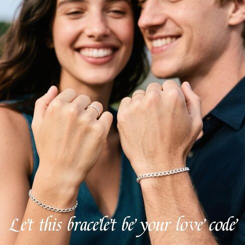 ABYST Permanent Bracelet Kit for Couples - DIY Sterling Forever Bracelets Making Set with 925 Silver Plated Chains - Romantic Infinity Jewelry for Anniversary (Silver) in Saudi Arabia
