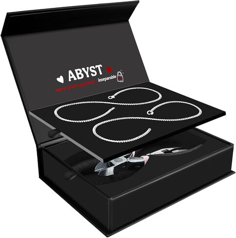 ABYST Permanent Bracelet Kit for Couples - DIY Sterling Forever Bracelets Making Set with 925 Silver Plated Chains - Romantic Infinity Jewelry for Anniversary (Silver) in Saudi Arabia