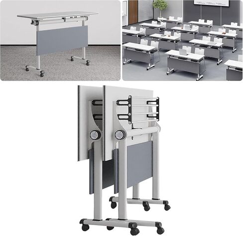 Conference Table, Folding Conference Room Tables Office Table Flip Top Mobile Meeting Training Tables with Wheels, Seminar Boardroom Table for Home Office Classr (8, M1908, 47.2inch) in Saudi Arabia