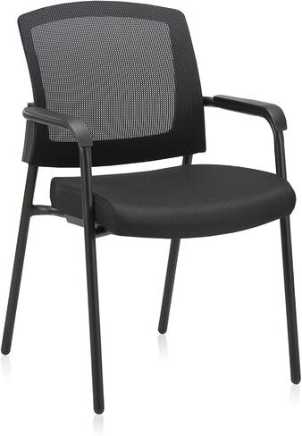 CLATINA Stacking Chairs, Stackable Waiting Room Chair No Wheels with Armrest and Lumber Support, Ergonomic Mesh Office Arm Chair Reception Guest Chairs for Home Conference Lobby Church School, Grey in Kuwait