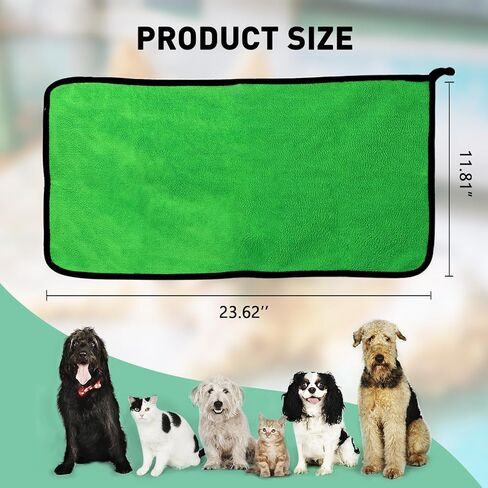 pawstrip 3 Pcs Dog Bath Towel Super Absorbent Puppy Drying Towel Microfiber Pet Grooming Towels for Medium Small Dogs Quick Dry Doggy Blanket, 24''x12'' in Kuwait
