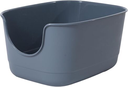 SpaceTime Extra Large Litter Box with High Sides,24.2" Lx16.3 Wx12.9 H XL Multi Cat Litter Pan for Kitty,Cat Boxes for Indoor Cats,Jumbo Litter Boxes for Big Cats,Anti-Splashing,Easy to Clean (Grey) in Saudi Arabia