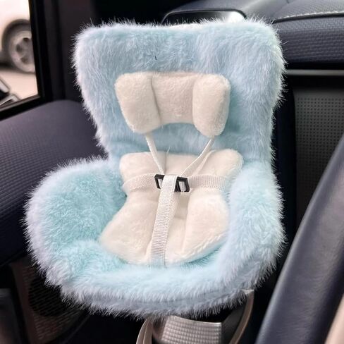 for Labubu Car Seat, Car Seat Vent Clip for Labubu Sofa, Pink Soft Furry Cushion Cars eat Cover with Seat Leg for Labubu Desktop Display, Car Decoration for Labubu Fans Collectors in Saudi Arabia