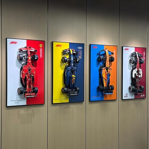 iLuane Display Wallboard for Lego Technic Ferrari SF-24 F1 Model Car Kit Building Set 42207, Adult Collectibles Wall Mount, Home or Office Décor, Two-Tone (No Car Included) in Saudi Arabia