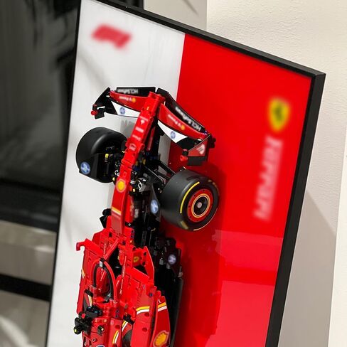 iLuane Display Wallboard for Lego Technic Ferrari SF-24 F1 Model Car Kit Building Set 42207, Adult Collectibles Wall Mount, Home or Office Décor, Two-Tone (No Car Included) in Saudi Arabia