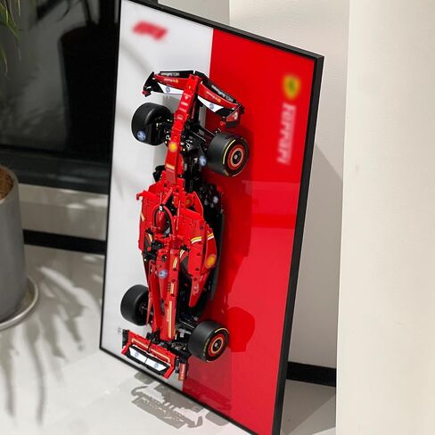 iLuane Display Wallboard for Lego Technic Ferrari SF-24 F1 Model Car Kit Building Set 42207, Adult Collectibles Wall Mount, Home or Office Décor, Two-Tone (No Car Included) in Saudi Arabia