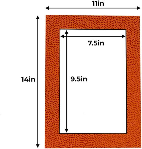 Linen 11x14 حصيرة إطار صورة مع جوهر أبيض للصور 8x10 - يناسب إطار 11x14 - حصيرة واحدة in Saudi Arabia