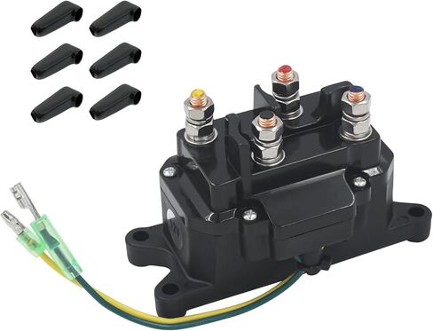 62135 63070 12V Winch Solenoid Relay Contactor, Warn Winch Rocker Thumb Switch Kit with 6 Protecting Caps for ATV UTV Replace Part 2875714 in Saudi Arabia