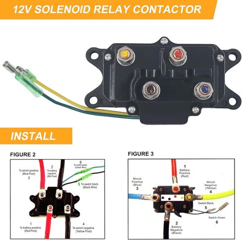 62135 63070 12V Winch Solenoid Relay Contactor, Warn Winch Rocker Thumb Switch Kit with 6 Protecting Caps for ATV UTV Replace Part 2875714 in Saudi Arabia