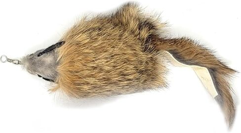 Kats'n US Cat wand wand scled - Mouse Rabbit Fur Mouse- Carmel Color in Kuwait