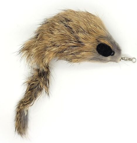 Kats'n US Cat wand wand scled - Mouse Rabbit Fur Mouse- Carmel Color in Kuwait