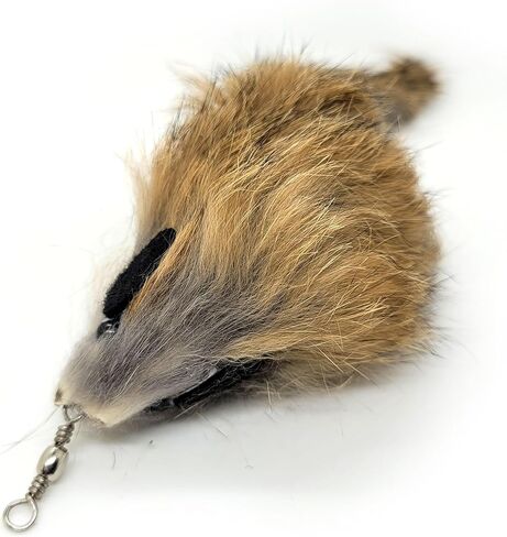 Kats'n US Cat wand wand scled - Mouse Rabbit Fur Mouse- Carmel Color in Kuwait