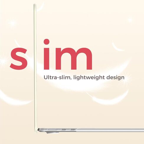 iLeadon Compatible with MacBook Air 13 inch Case 2024, 2025-2022 M4 A3240 M3 A3113 A2681, Protective Hard Shell Case Cover for 13 inch MacBook Air M2 Case (Off-White) in Kuwait