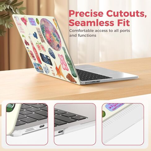iLeadon Compatible with MacBook Air 13 inch Case 2024, 2025-2022 M4 A3240 M3 A3113 A2681, Protective Hard Shell Case Cover for 13 inch MacBook Air M2 Case (Off-White) in Kuwait