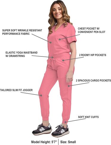 Green Town Women's Tuck-In Top/Jogger Scrub Set Medical Nursing GT 4FLEX Top and Pant in Saudi Arabia