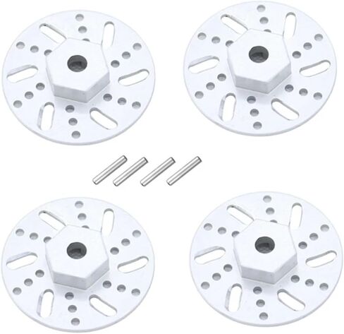 RC Car Parts for SG1603 for SG1604 for SG1605 SG1606 for Udirc UD1601 UD1602 UD1603 UD1604 UD1607 1/16 4Pcs RC Car Metal 9Mm Wheel Hex Brake Disc Parts(Red) in Kuwait