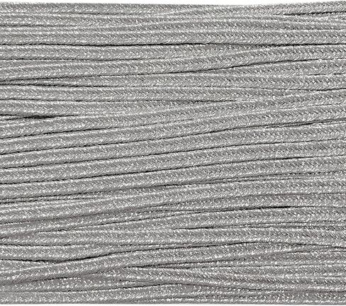 Kyezi Design and Craft 3mm Viscose Soutache Braid Cord String Beading Sewing Quilting Trimming Embroidery Crafts Jewelry Design (Silver/Light Grey, 10 Yards) in Saudi Arabia
