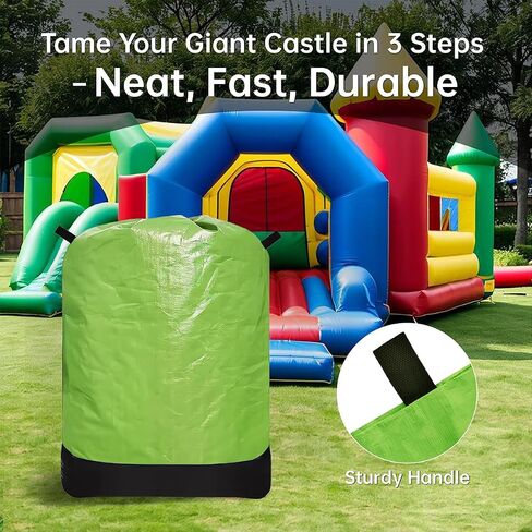 Heavy Duty Water-Resistant Inflatable Bounce House Storage Bag with Drawstring, Flat 39" x 47", for Residential & Commercial Use-Blue in Saudi Arabia