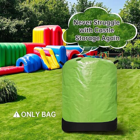 Heavy Duty Water-Resistant Inflatable Bounce House Storage Bag with Drawstring, Flat 39" x 47", for Residential & Commercial Use-Blue in Saudi Arabia