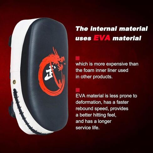 وسادات Muay Thai Pads Kicking Shield معدات تدريب Kick Muay Thai Pad المنحنية Kickboxing Strike Coaching Boxing MMA فنون الدفاع عن النفس الكاراتيه هدية للأطفال للأحفاد in Saudi Arabia