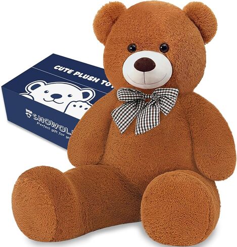 Giant Pink Teddy Bear 45 inch Stuffed Animals Plush Toy, Cute Life Size Big Soft Bear for Boy Girl Birthday Valentine Mother's Day, 4.5 LBs in Kuwait