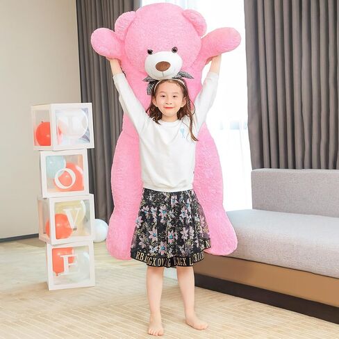 Giant Pink Teddy Bear 45 inch Stuffed Animals Plush Toy, Cute Life Size Big Soft Bear for Boy Girl Birthday Valentine Mother's Day, 4.5 LBs in Kuwait
