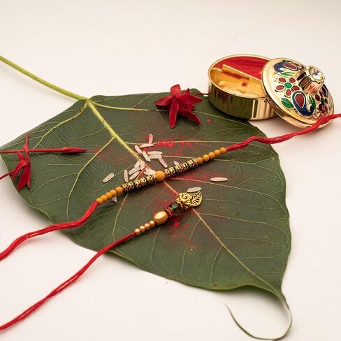 مجموعة Aditri Creation Rakhi Lumba مكونة من 2 راخي للأخ وBhabhi Bhaiya Bhai Rakhi مجموعة من زوجين من Rakhi Dora Thread حزمة هدايا للهدايا سوار Rakhi لمهرجان Veera Brother Sister Rakhi in Saudi Arabia